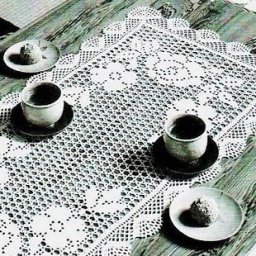 Интересная схема для овальной салфетки