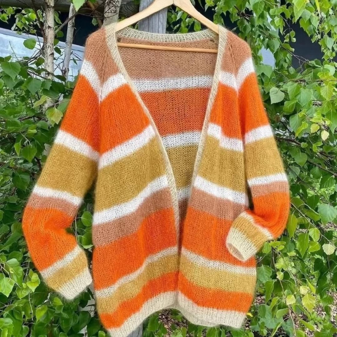Описание кардигана из мохера Описание кардигана из мохера