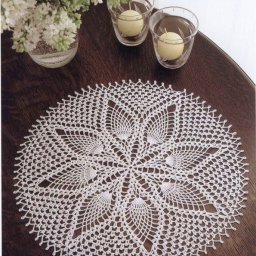 Круглая салфетка крючком