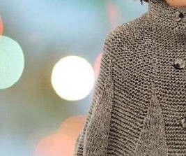 Пончо-накидка, вяжем спицами