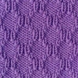 Простой узор из лицевых и изнаночных петель