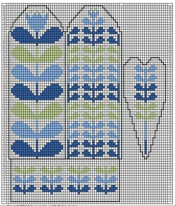 Узоры для жаккардовых варежек спицами