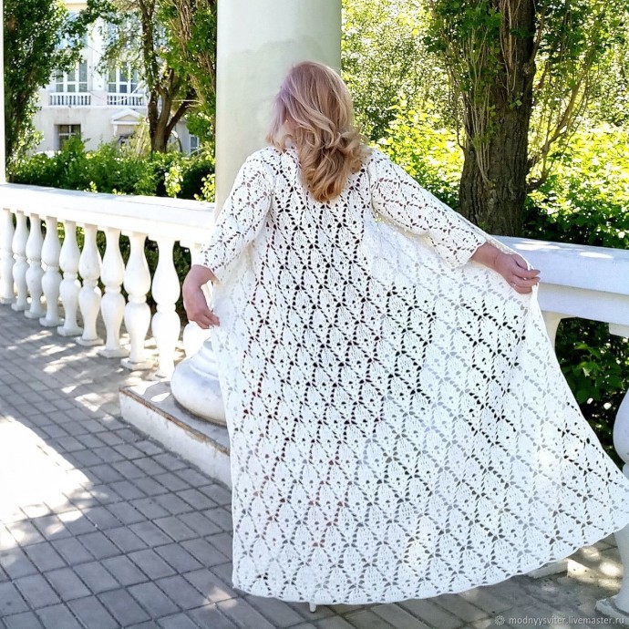 Вяжем летнее ажурное пальто Вяжем летнее ажурное пальто