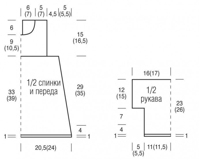 Туника для девочки, спицами Туника для девочки, спицами