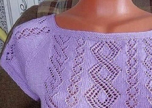 Летняя футболка спицами