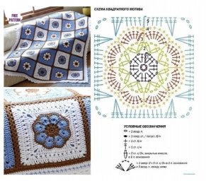 Мотив для вязания крючком