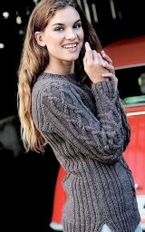 Джемпер с полосами аранов