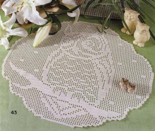 Салфетка "Сова", вяжем в технике филейного вязания