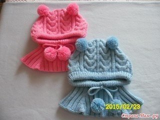 Шапочка-шлем, вяжем спицами