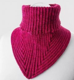 Манишка из альпаки, вяжем спицами