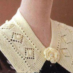 Красивый воротник спицами