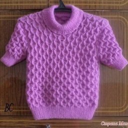 Симпатичный узор спицами, подойдет для пуловера