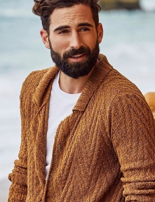 Мужской жакет спицами