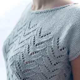Ажурный топ с узором «Елочка», вяжем спицами