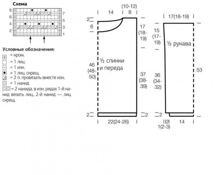 Джемпер спицами