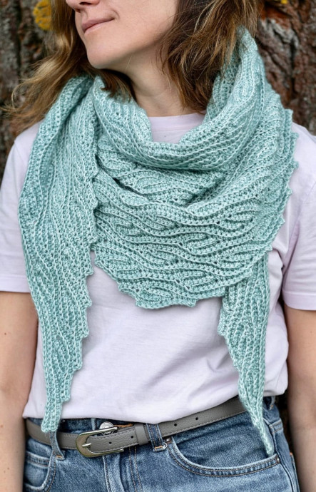 Шаль «Кудрявые веточки»