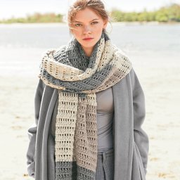 Широкий разноцветный шарф