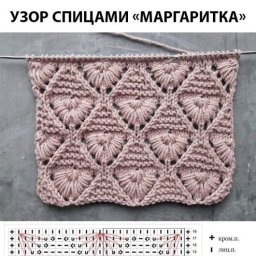 Симпатичный узор для вязания спицами