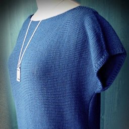 Туника свободного кроя, вяжем спицами