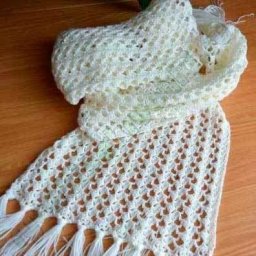 Ажурный шарфик крючком