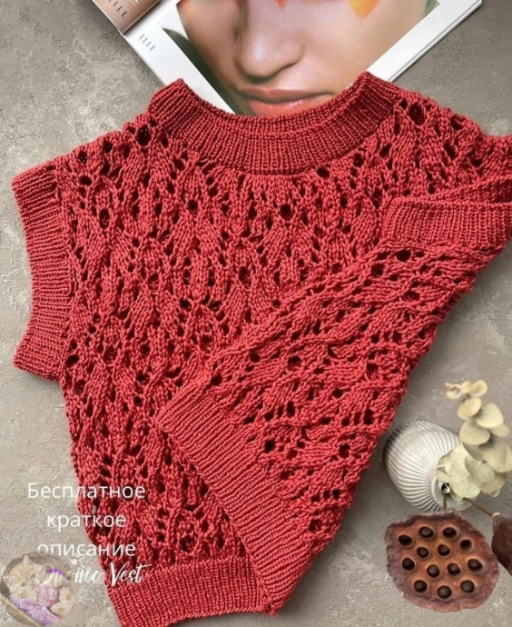 Летний ажурный топ спицами &mdash; это про лёгкость, свободу и удовольствие от каждого ряда