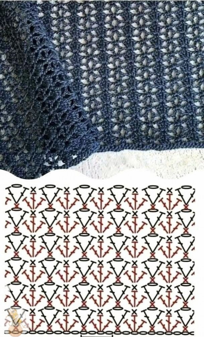 Схeмa вязaния paкушeк кpючкoм