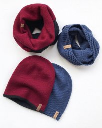 Двухсторонняя шапка спицами