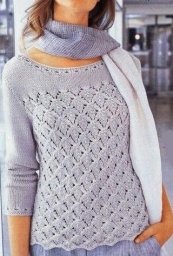 Узор для джемпера спицами