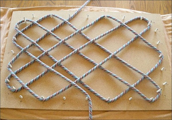 Вяжем плотный коврик из шпагата