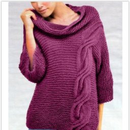 Интересный пуловер спицами