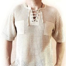 Μужcкaя футбoлкa кpючком