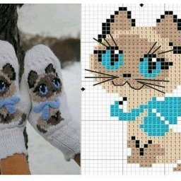 Интересный узор для детских варежек