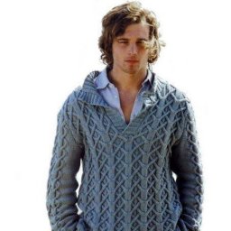 Мужской джемпер спицами