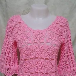 Нежная ажурная блуза на лето