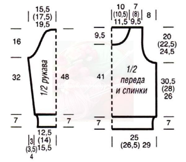 Яркий женский пуловер