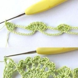 Красивый узор "Ажурные ракушки"