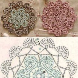 Круглый мотив крючком