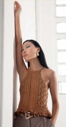 Топ крючком с воланом по низу крючком