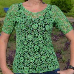 Милая кофточка, вяжем крючком