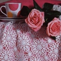 Салфетка из круглых мотивов крючком