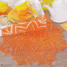 Солнечная салфетка крючком