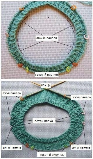 Футболка спицами.