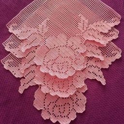 Нежная салфетка "Роза" для любителей филейной техники