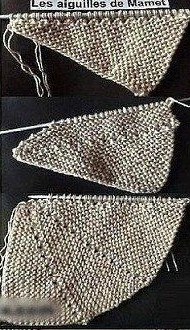 Жакет платочной вязкой