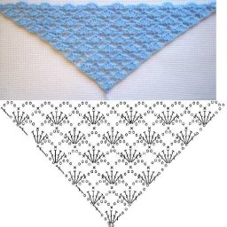 Простая шаль крючком, подойдет для начинающих