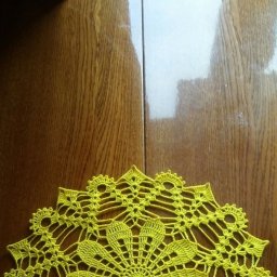 Солнечная салфетка, вяжем крючком