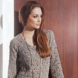 Удлиненный кардиган крючком