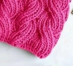 Шапочка с косами, вяжем спицами