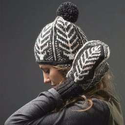 Серо-белый жаккардовый комплект