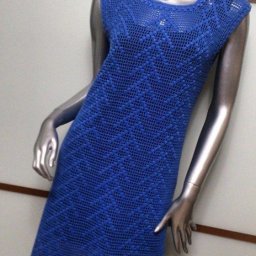 Эффектное платье в технике филейного вязания